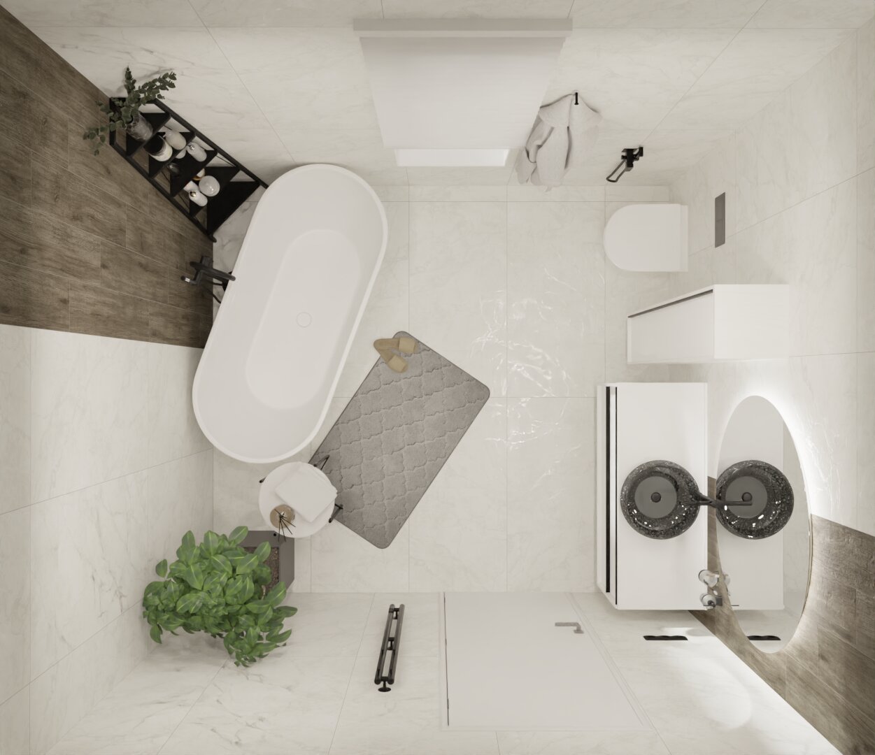 Светлая ванная для уютных вечеров 1