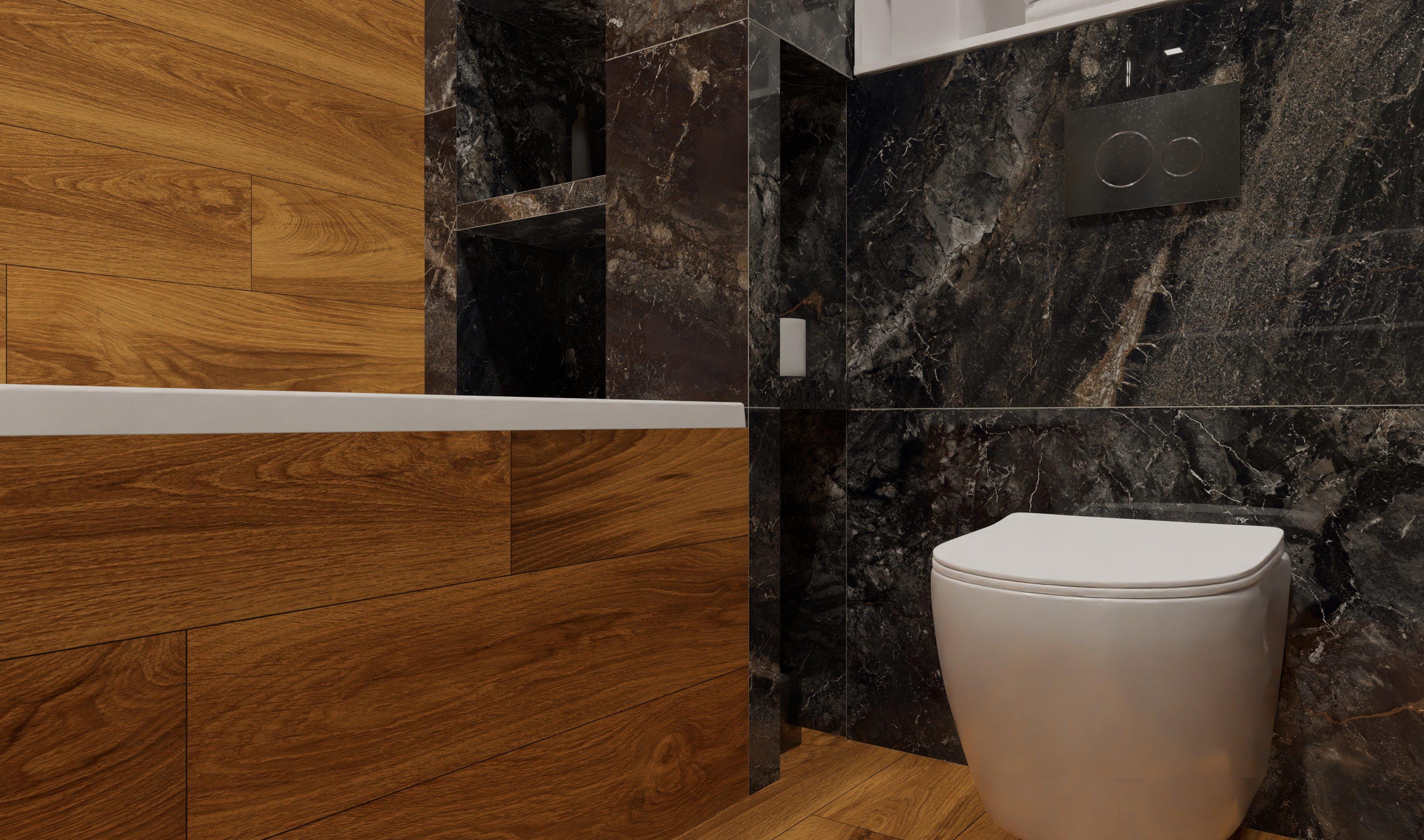 Стильно оформленная ванная в натуральных оттенках 5