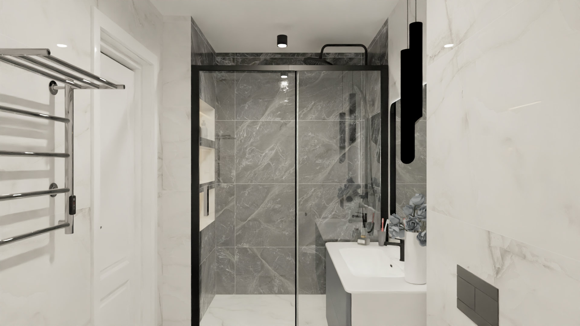 Утонченный и современный дизайн ванной комнаты 1 Утонченный и современный дизайн ванной комнаты 1