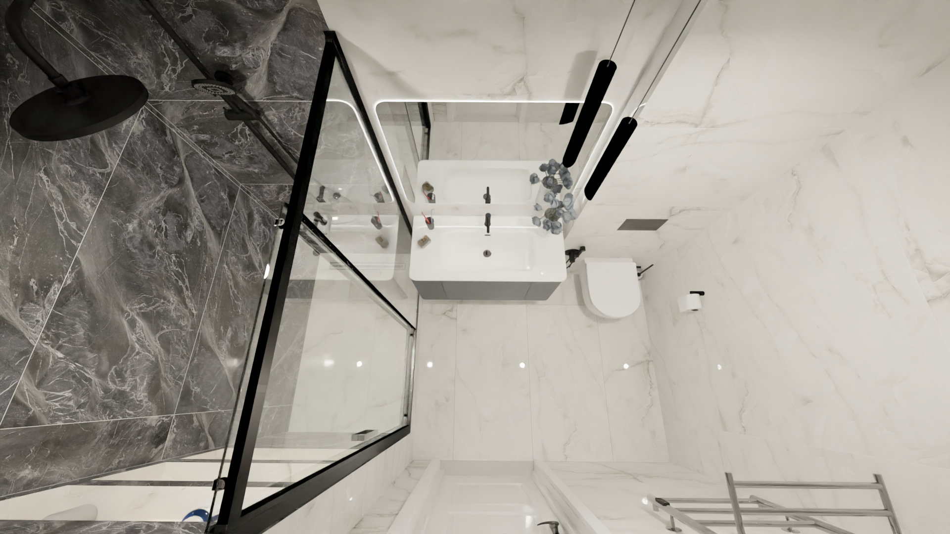 Утонченный и современный дизайн ванной комнаты 4 Утонченный и современный дизайн ванной комнаты 4