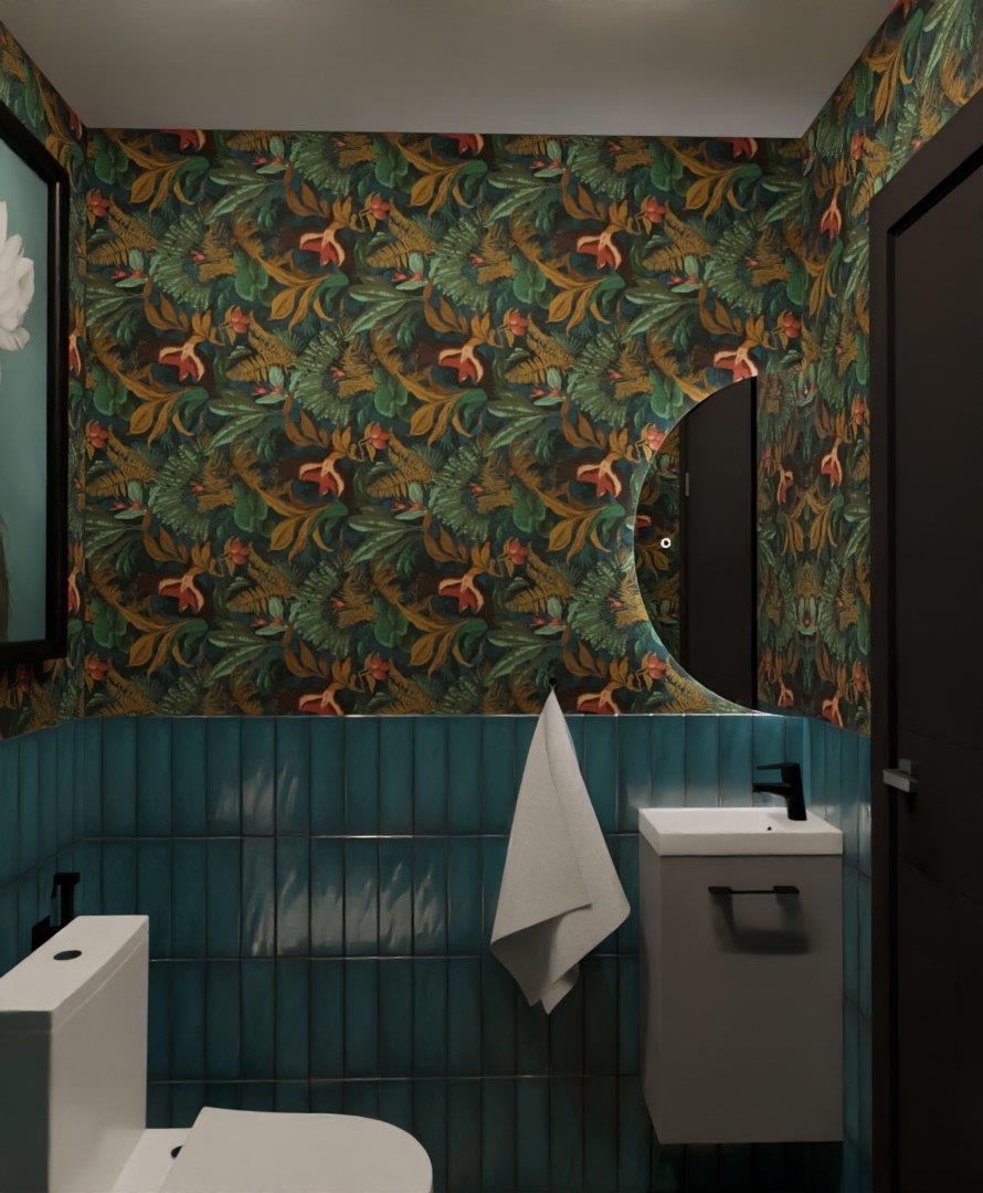 Туалет в темных тонах в стиле прованс 2