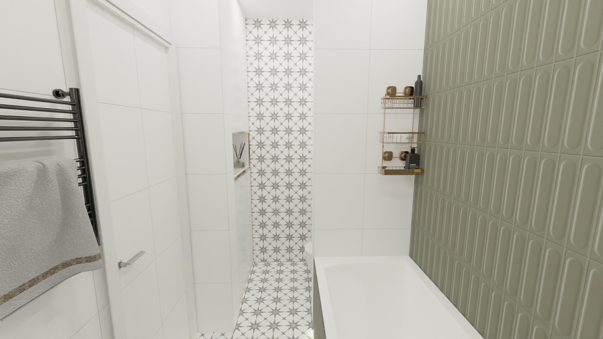 Совмещенный сан.узел с зеленым кабанчиком 3