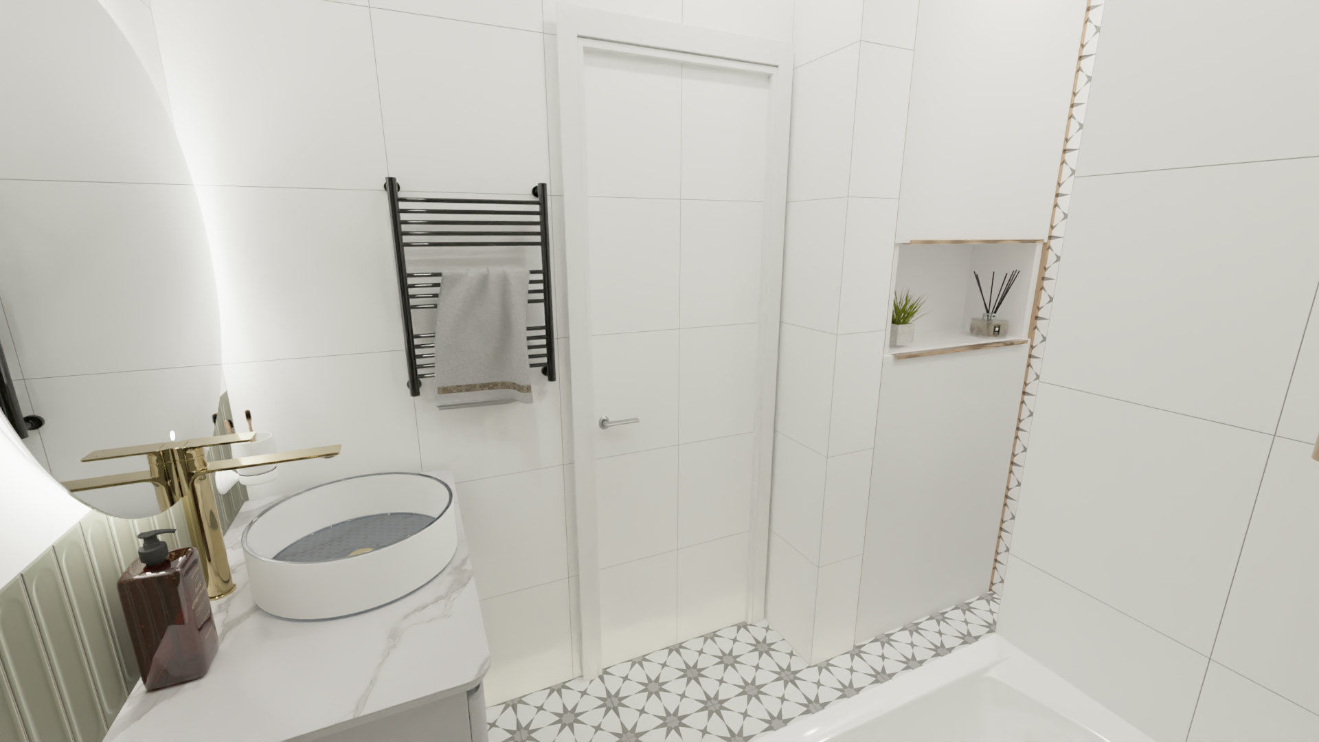 Совмещенный сан.узел с зеленым кабанчиком 4