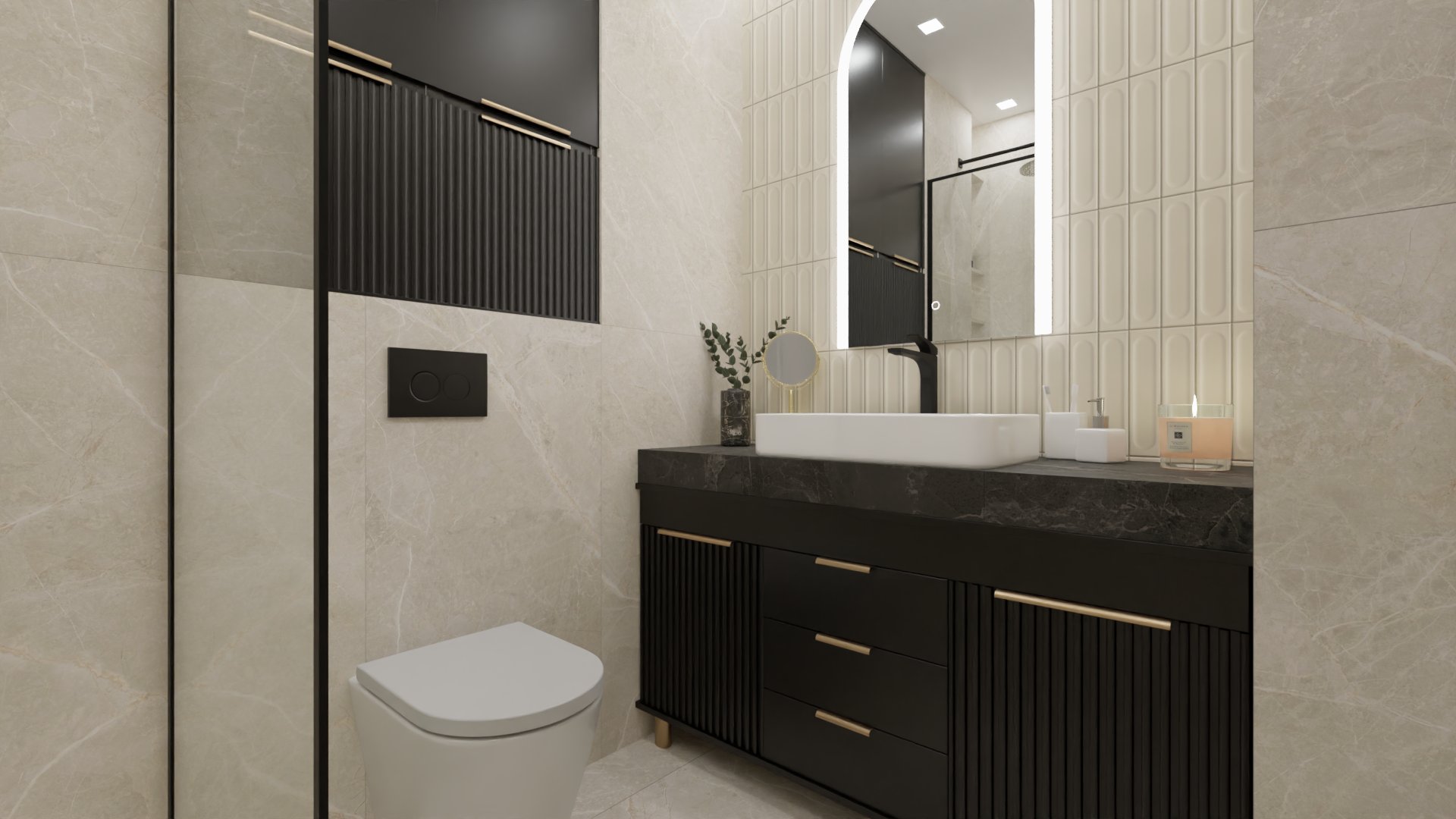 Маленькая элегантная ванная 1 Маленькая элегантная ванная 1