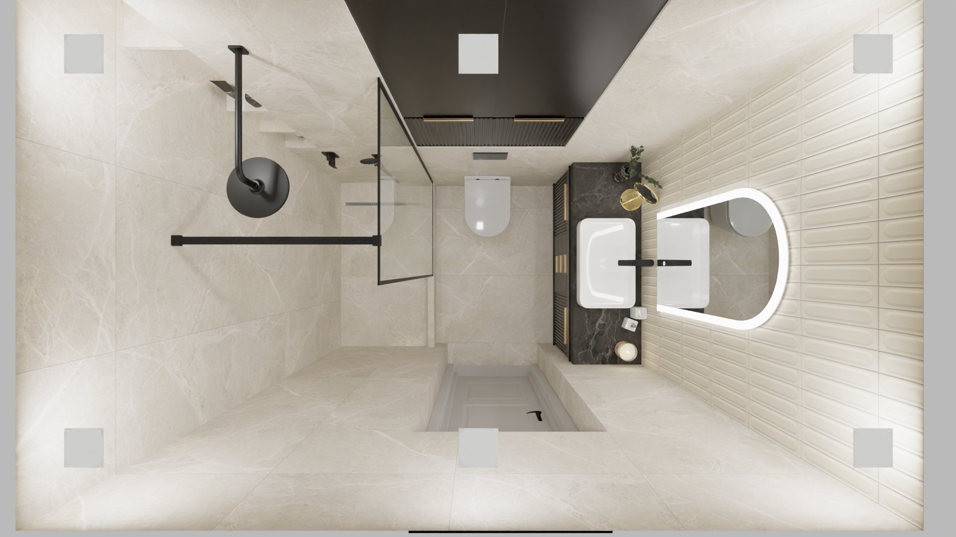 Маленькая элегантная ванная 3 Маленькая элегантная ванная 3