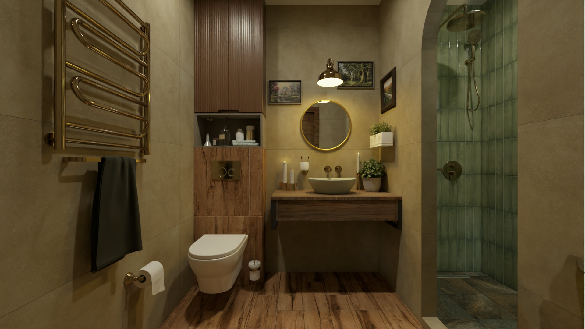 Ванная комната в эко-стиле с элементами индастриала: единение с природой Ванная комната в эко-стиле с элементами индастриала: единение с природой