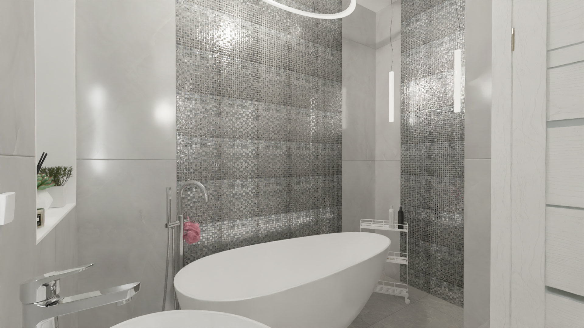 Ванная в серых оттенках площадью 5 м2 1