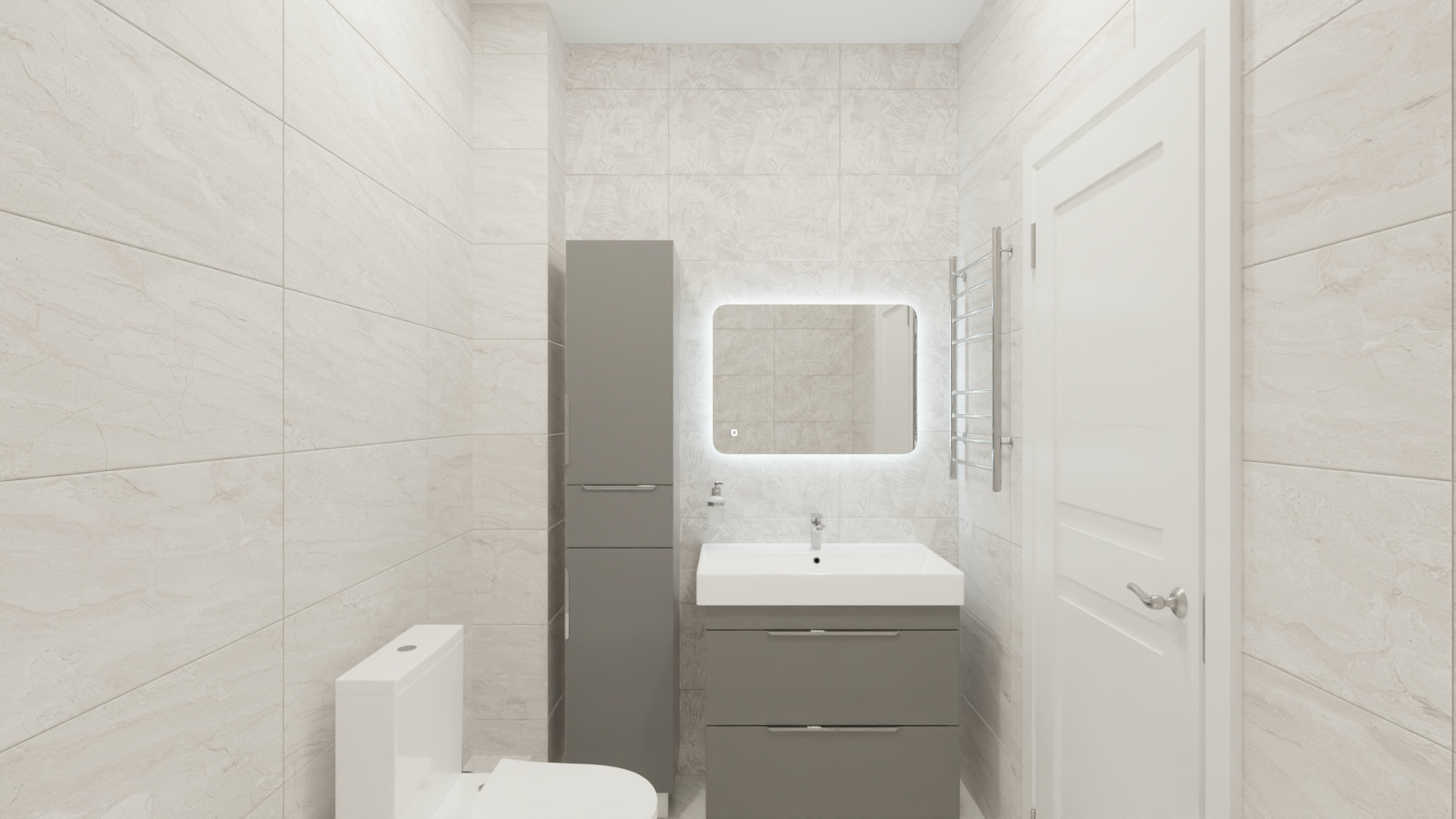 Лаконичный дизайн для совмещенного санузла Лаконичный дизайн для совмещенного санузла