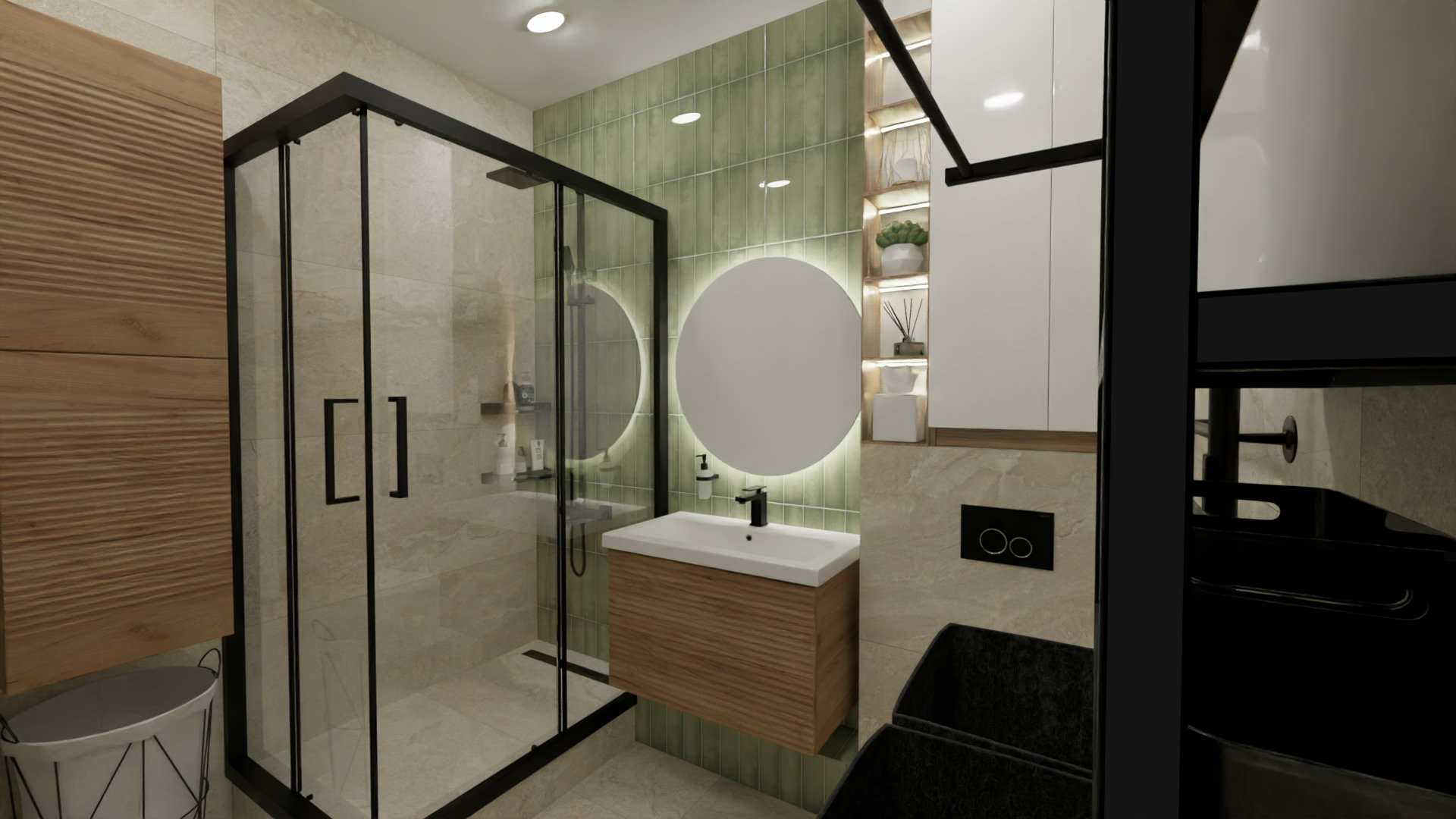 Ванная комната в природных тонах 2 Ванная комната в природных тонах 2