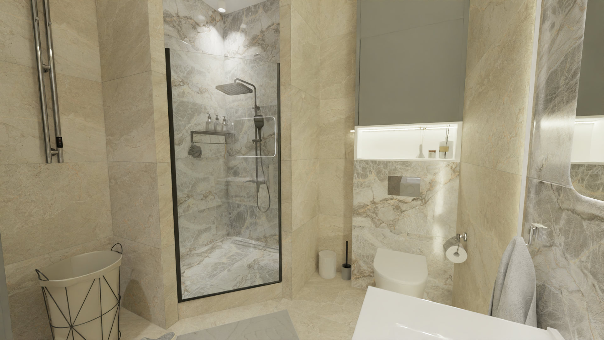 Ваннная комната с природными мотивами 3 Ваннная комната с природными мотивами 3