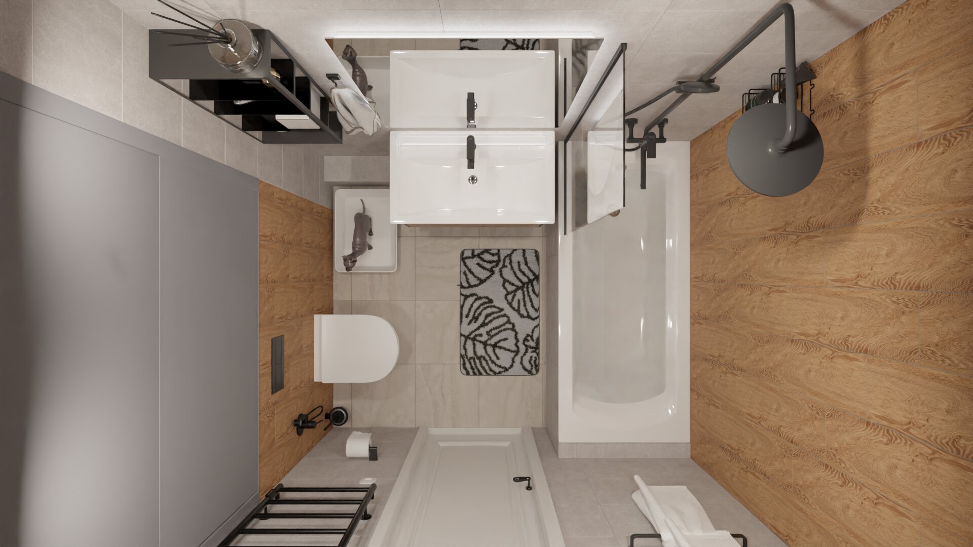 Ванная комната в трендовом стиле лофт 2 Ванная комната в трендовом стиле лофт 2