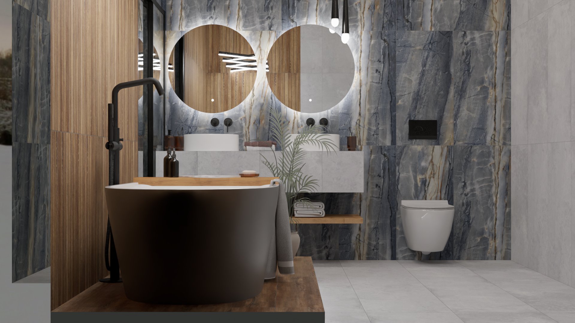 Уютная ванная в медитативном стиле для домашнего расслабления 2