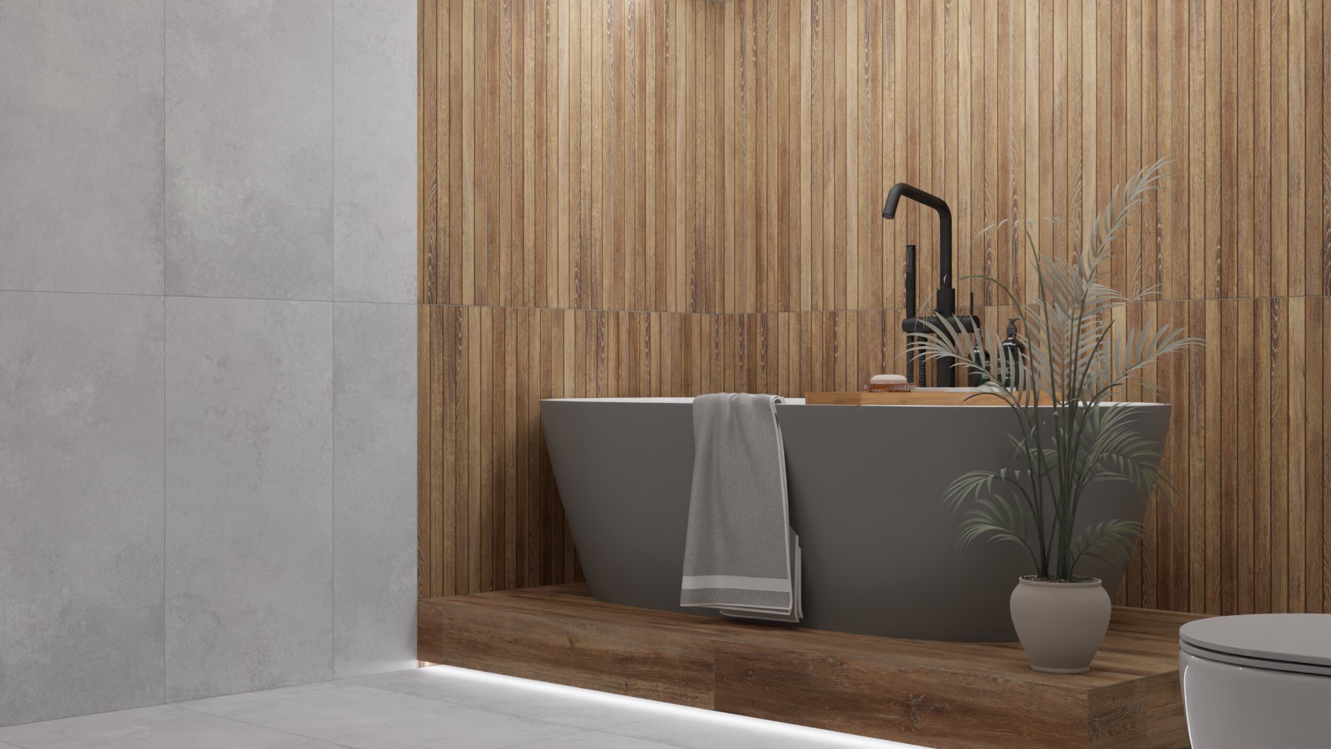 Уютная ванная в медитативном стиле для домашнего расслабления 3