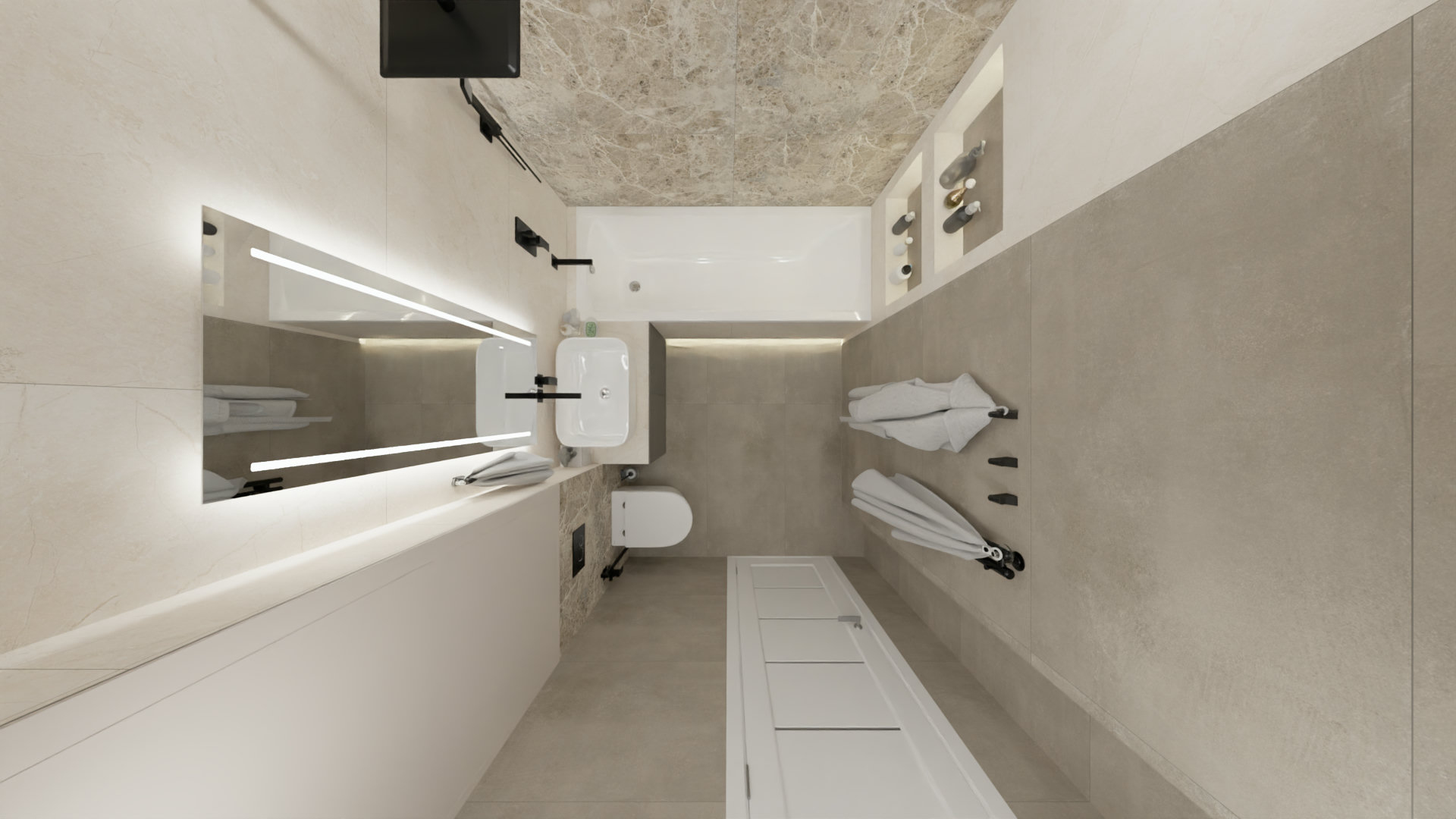 Ванная комната в спокойных бежевых тонах 6