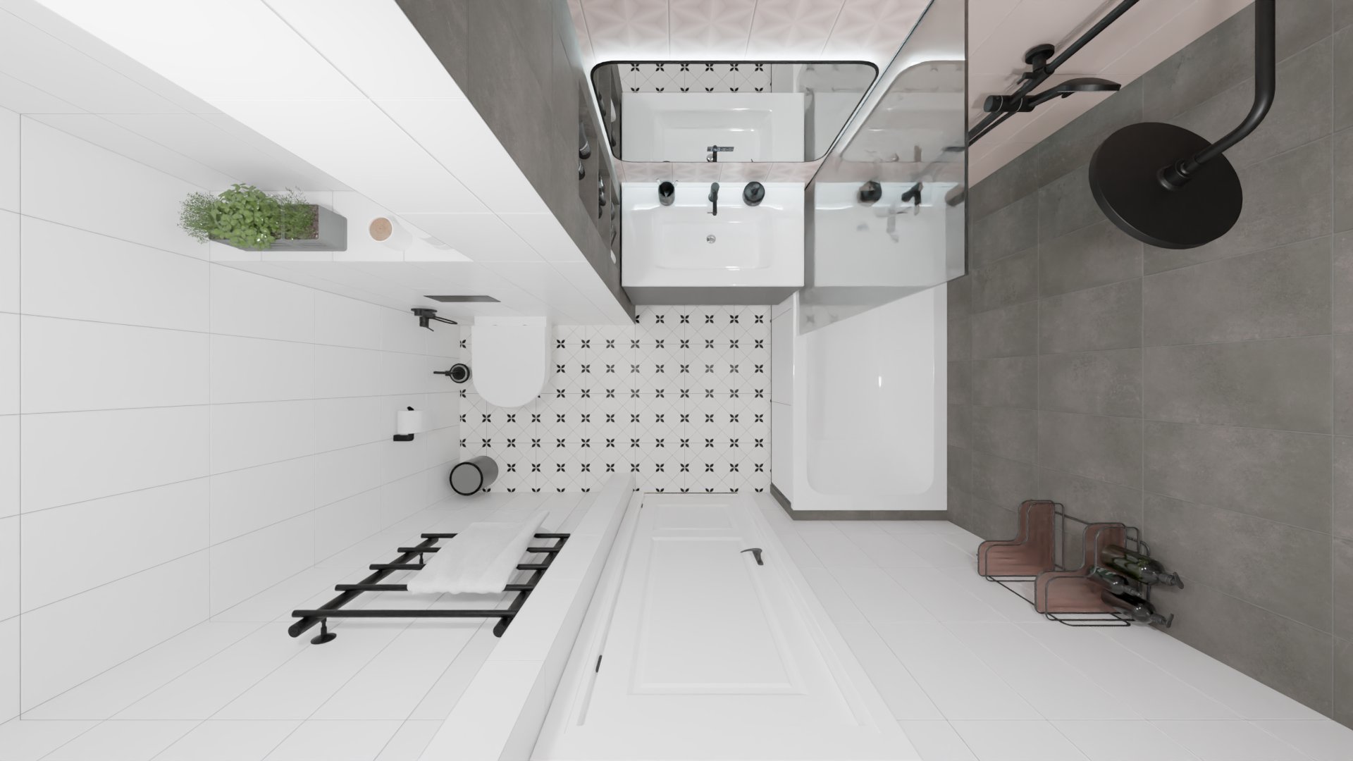 Простой минимализм в небольшой ванной комнате: идеальная гармония коллекций Mersey и Play 1