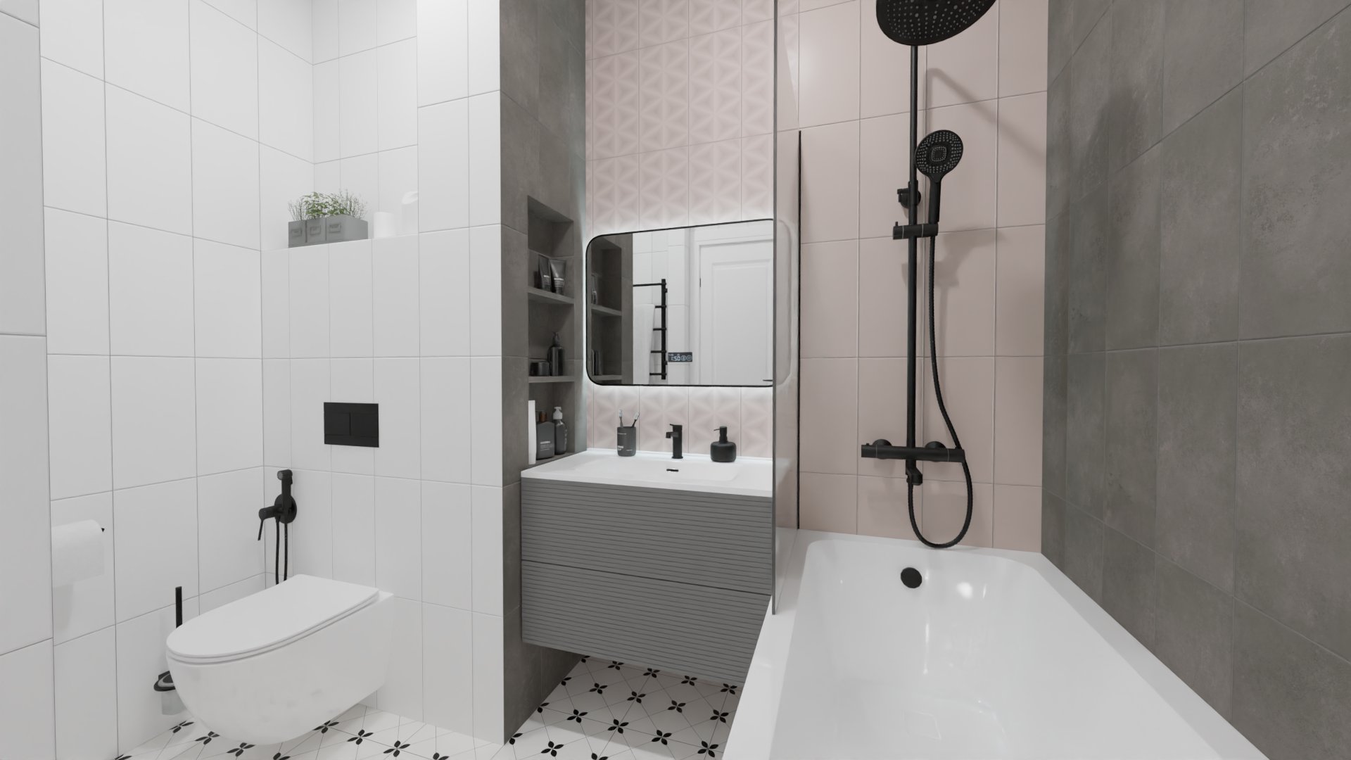 Простой минимализм в небольшой ванной комнате: идеальная гармония коллекций Mersey и Play 2