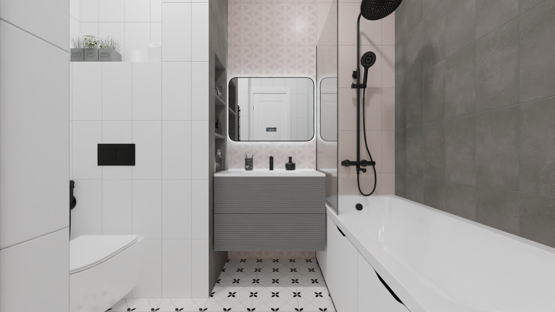 Простой минимализм в небольшой ванной комнате: идеальная гармония коллекций Mersey и Play