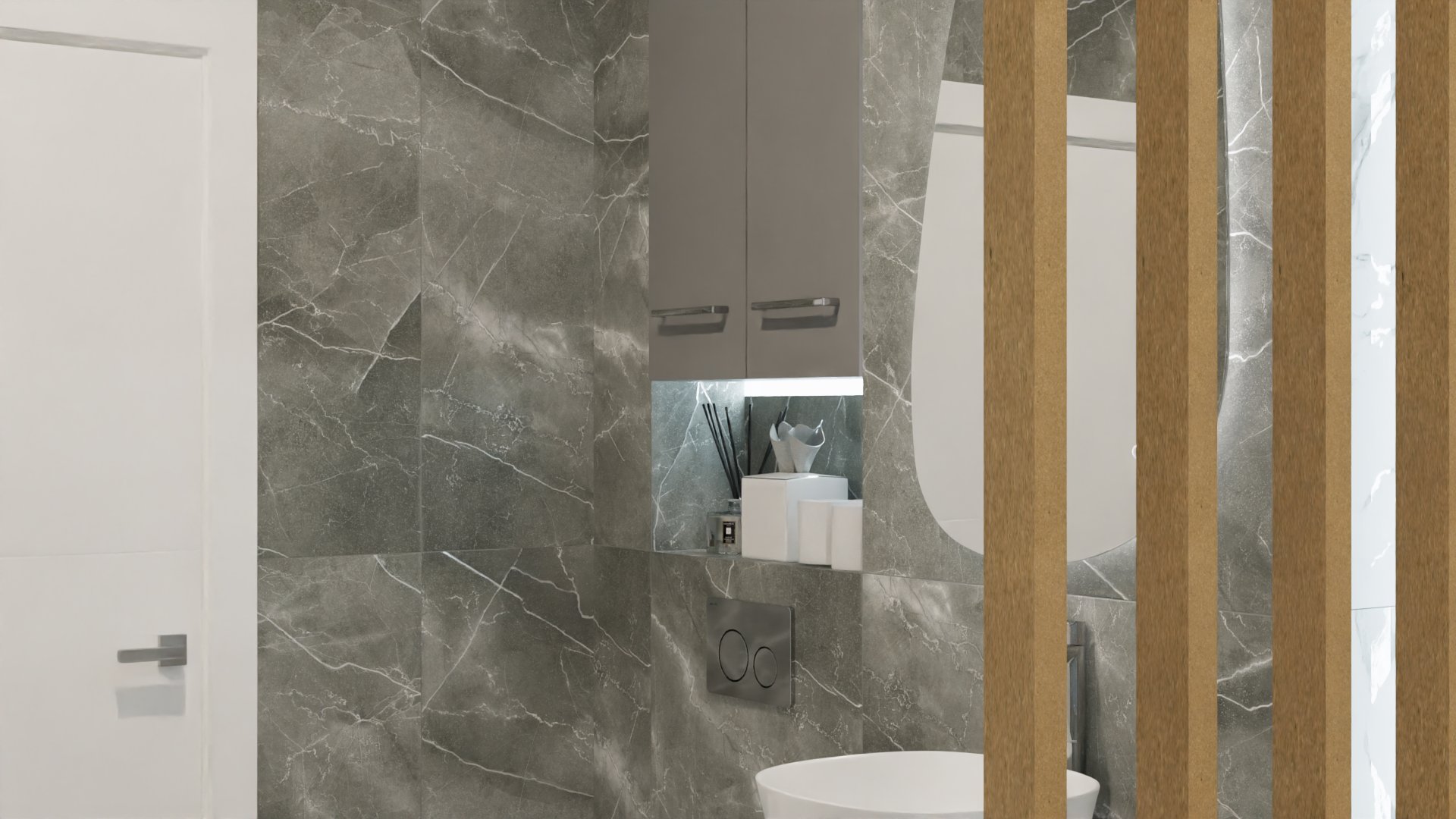 Мраморный санузел с отдельностоящей ванной 1 Мраморный санузел с отдельностоящей ванной 1