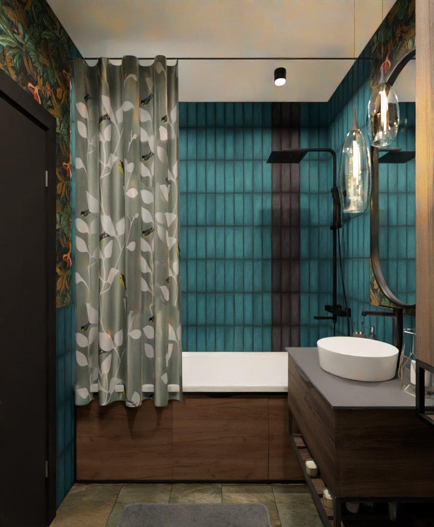 Ванная в стиле прованс с оттенками темного дерева 2 Ванная в стиле прованс с оттенками темного дерева 2