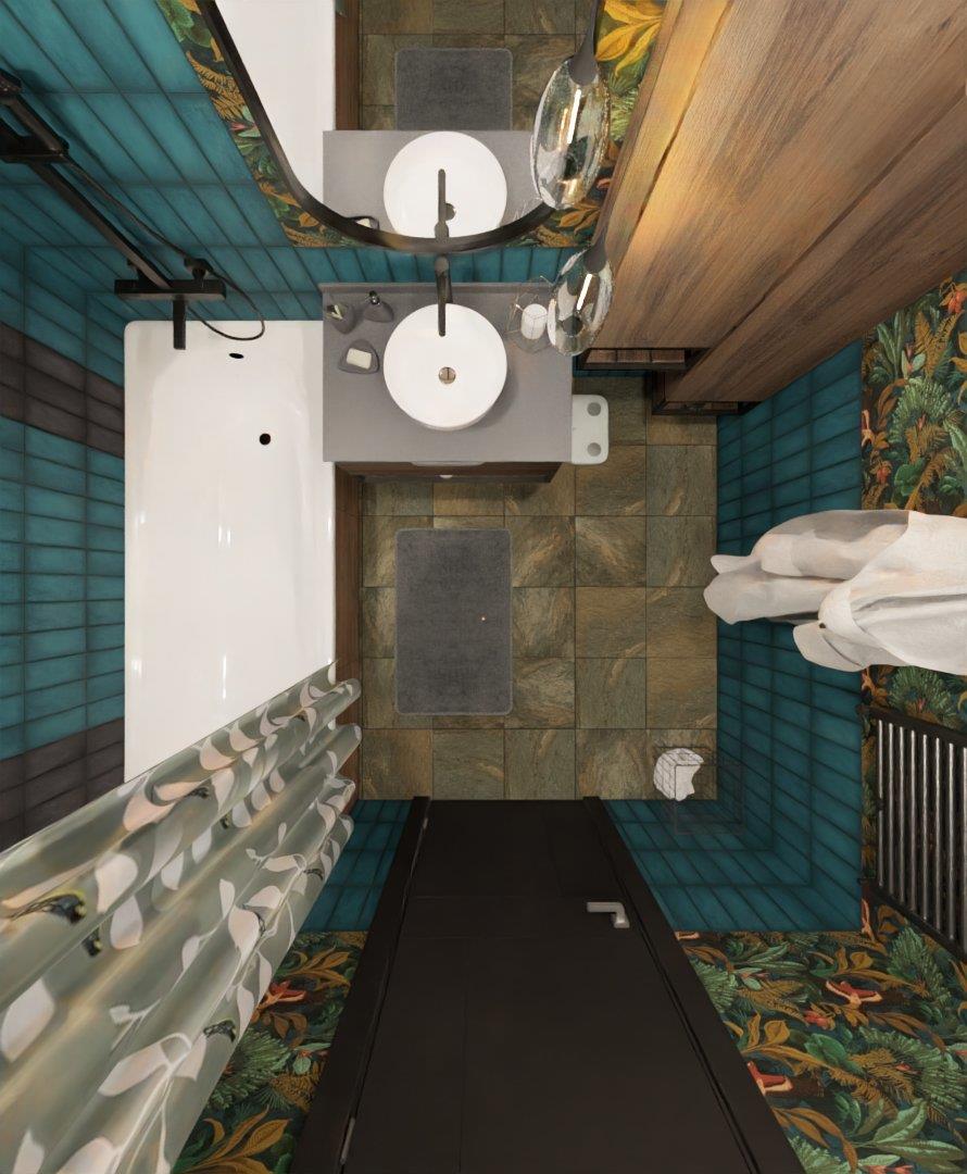 Ванная в стиле прованс с оттенками темного дерева 4 Ванная в стиле прованс с оттенками темного дерева 4