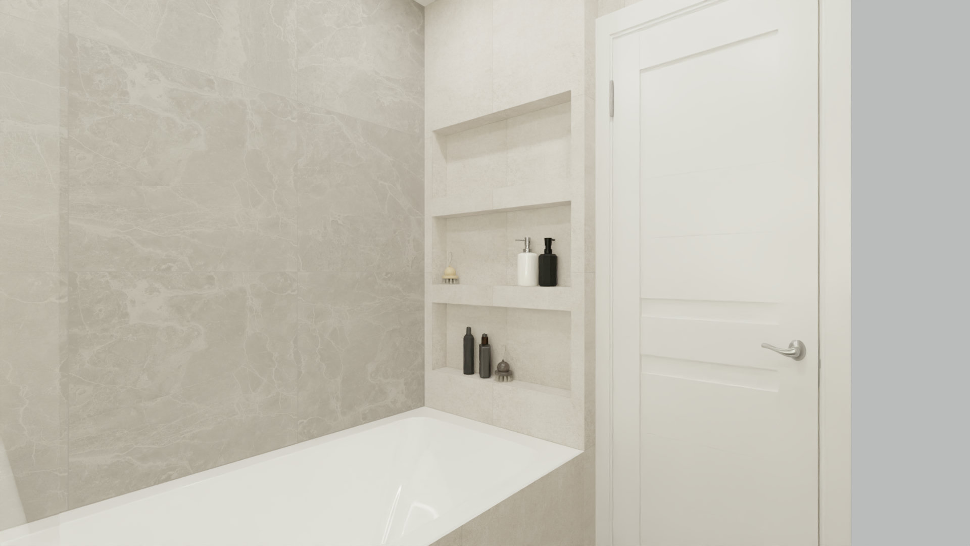 Спокойный дизайн ванной комнаты для расслабления 1 Спокойный дизайн ванной комнаты для расслабления 1