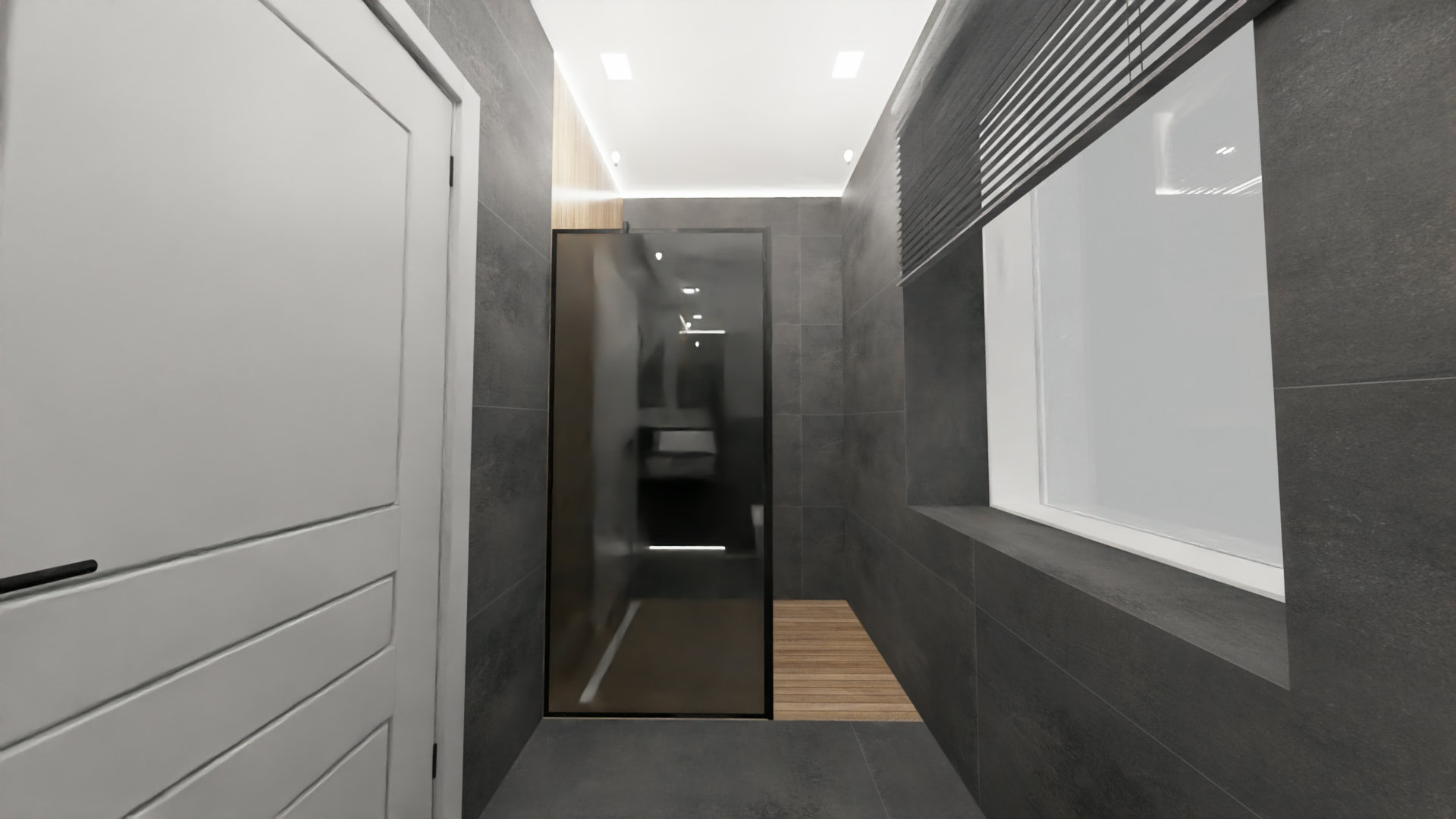 Современный лаконичный дизайн санузла 1