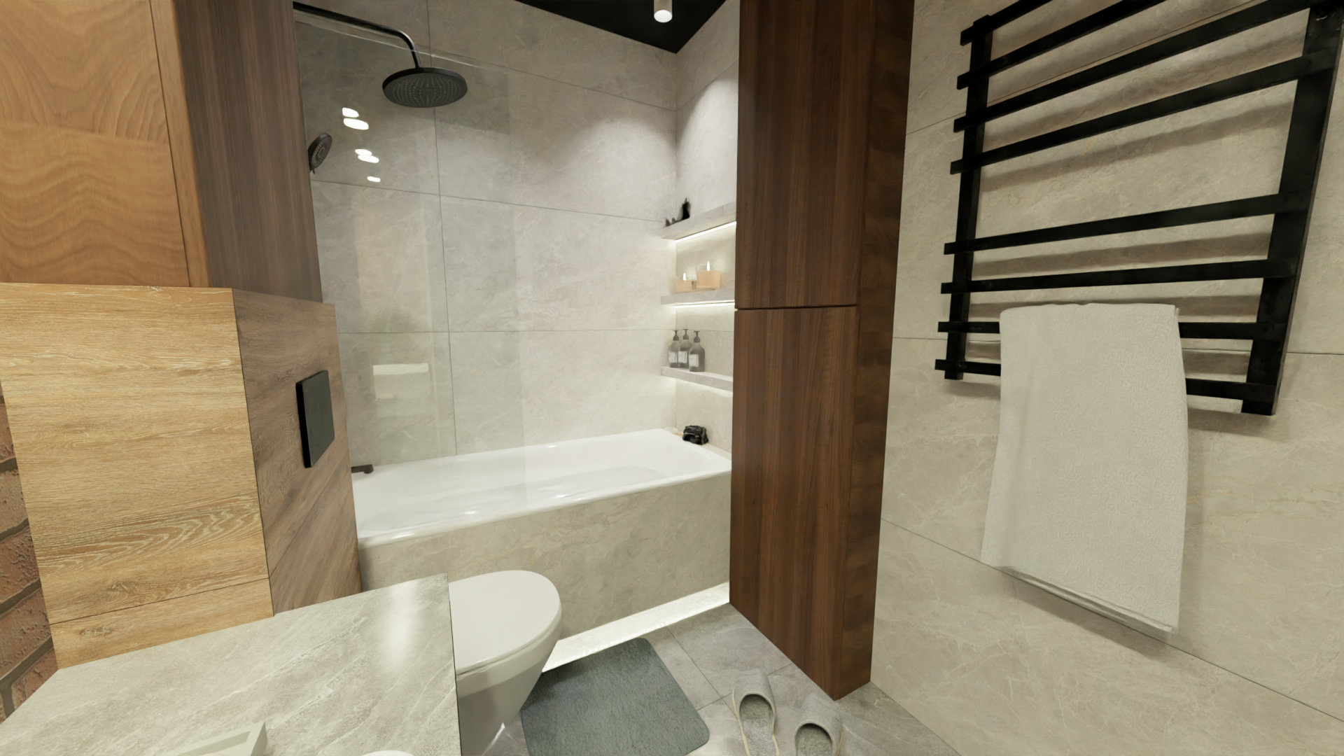 Необычная ванная комната в стиле лофт 2