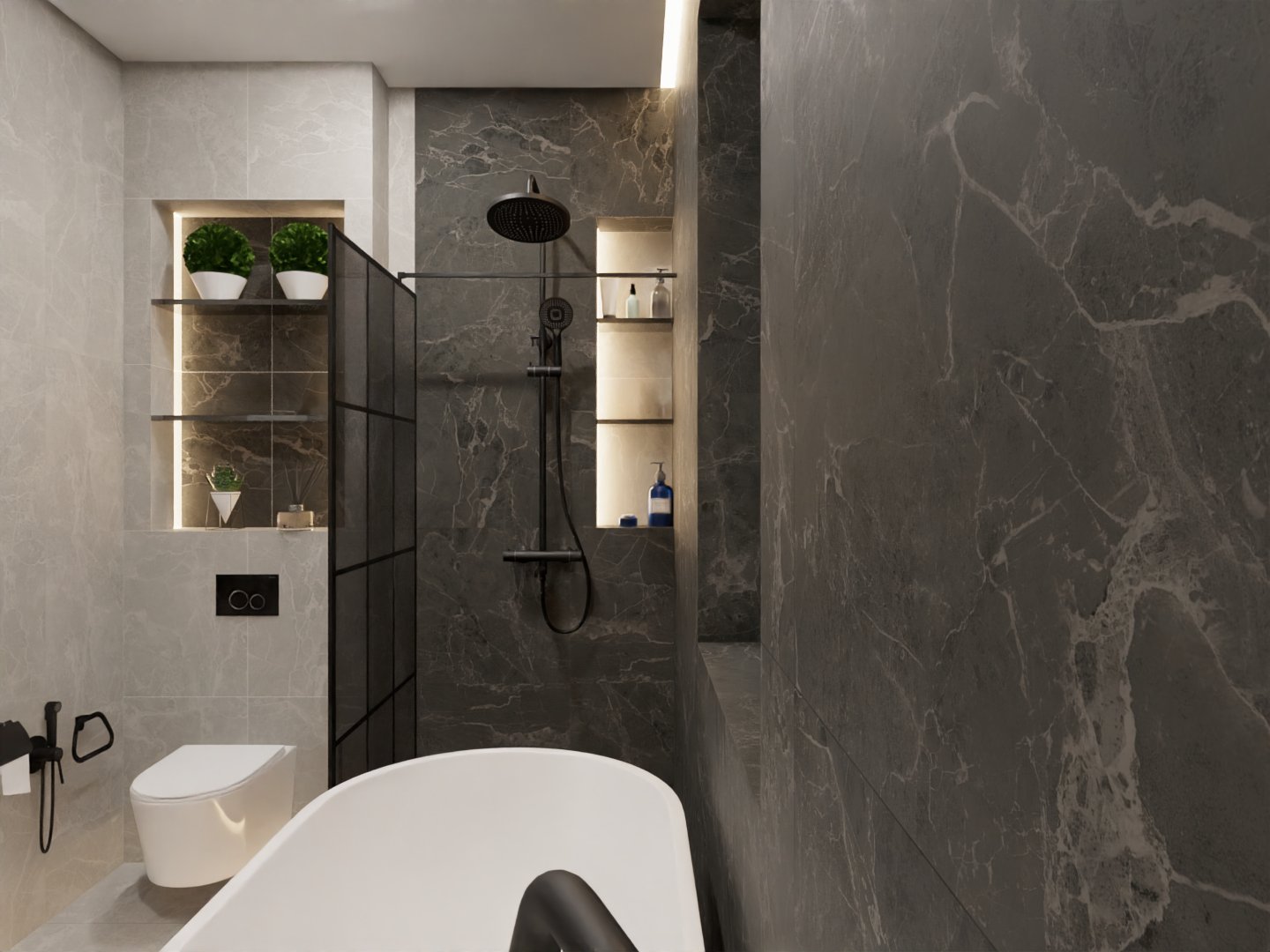 Совмещенный санузел с окном для загородного дома 1 Совмещенный санузел с окном для загородного дома 1