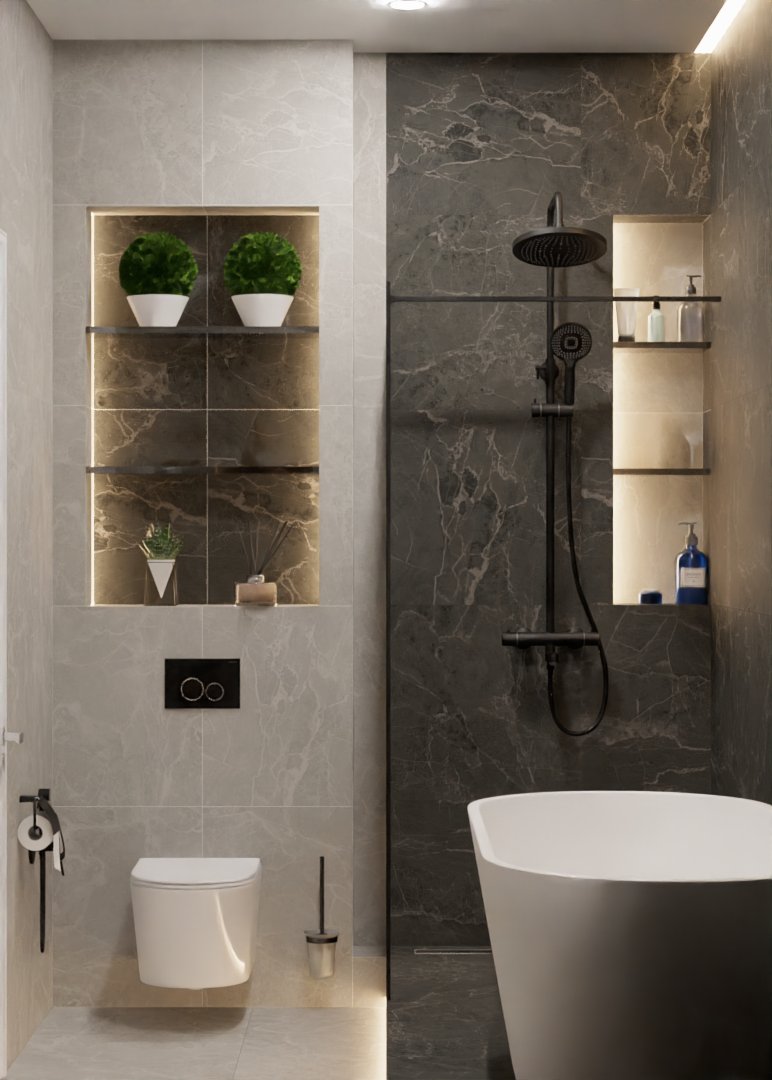 Совмещенный санузел с окном для загородного дома 3 Совмещенный санузел с окном для загородного дома 3