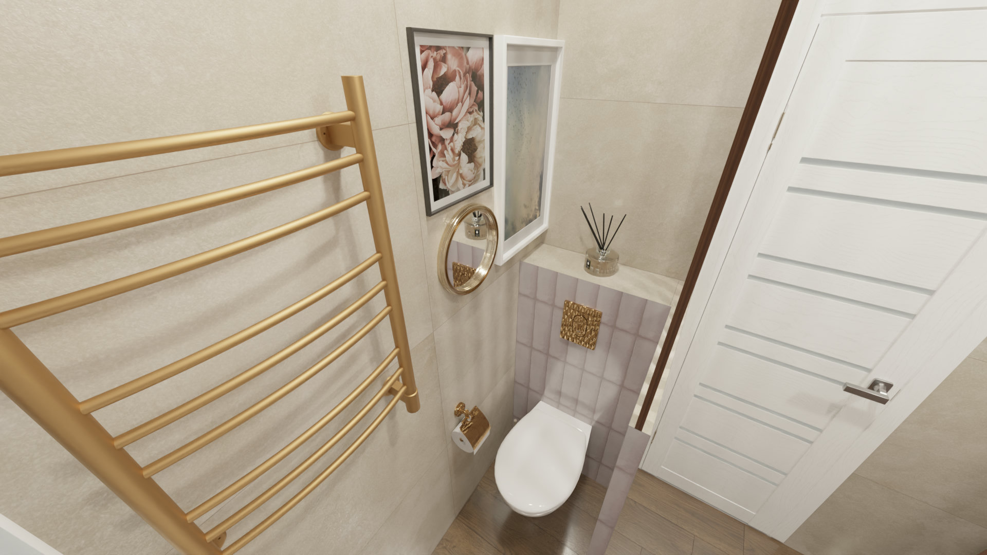 Современная ванная с панорамным окном 4