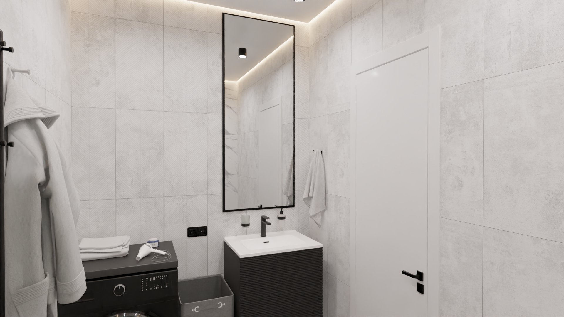 Небольшая ванная комната с раздельным сан. узлом 1