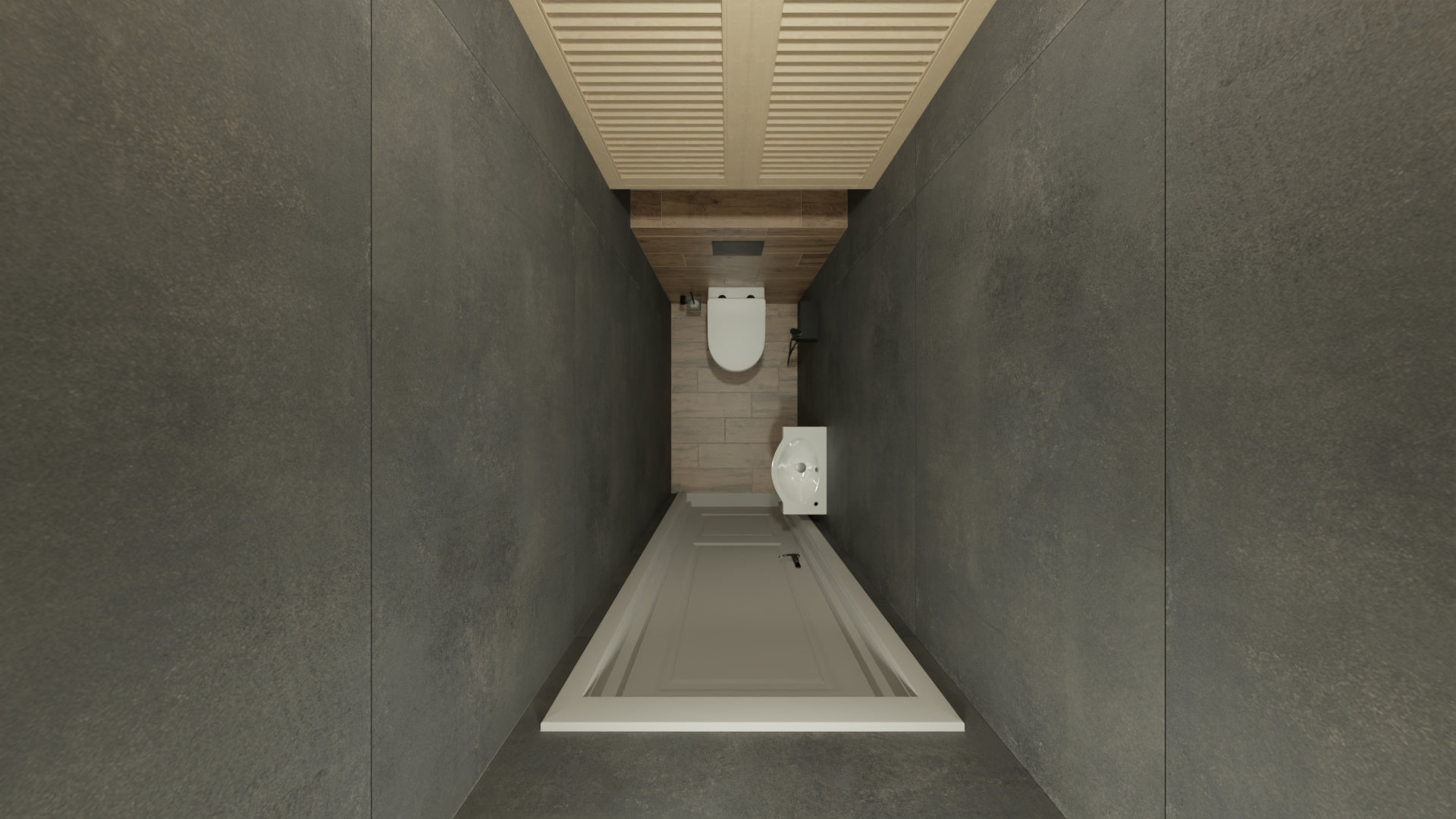 Двойной санузел в стиле лофт 5