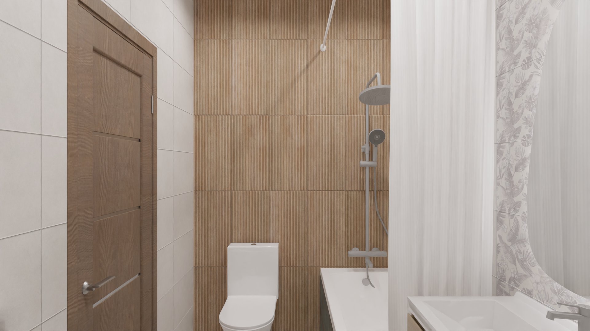 Небольшой уютный санузел в бохо-стиле 3