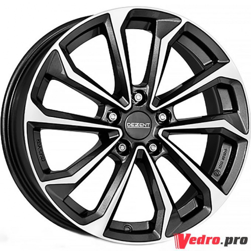 Колесный диск Dezent KS dark 6.5x16 5x114.3 ET38 DIA67.1 Антрацитовый с полированной лицевой поверхностью