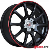 Колесный диск ALCASTA M17 6.5x16 5x112 ET33 DIA57.1 Черный матовый с красной полосой на ободе