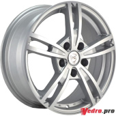 Колесный диск NZ SH672 7x16 5x112 ET45 DIA66.6 Серебристый с полированной лицевой поверхностью