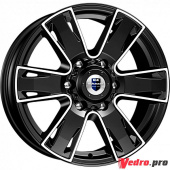 Колесный диск КиК Севенна (КС726) 7x17 6x139.7 ET33 DIA100.1 алмаз чёрный