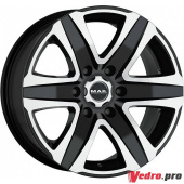 Колесный диск MAK Stone 6 8x18 6x130 ET53 DIA84.1 Чёрный глянцевый с полированной лицевой частью