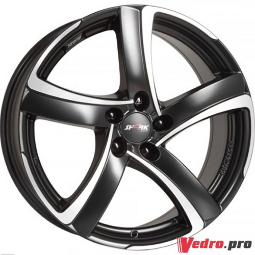 Колесный диск ALUTEC Shark 7.5x17 5x100 ET35 DIA63.3 Racing Black Front Polished