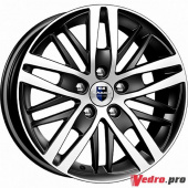 Колесный диск КиК Fencer (КС730) 7x16 5x110 ET38 DIA65.1 алмаз чёрный