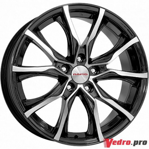 Колесный диск КиК Твист (КС697M) 7.5x17 5x100 ET42 DIA67.1 алмаз чёрный