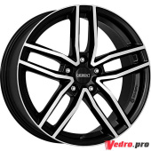 Колесный диск Dezent TR dark 8x18 5x112 ET46 DIA57.1 Черный с полированной лицевой поверхностью