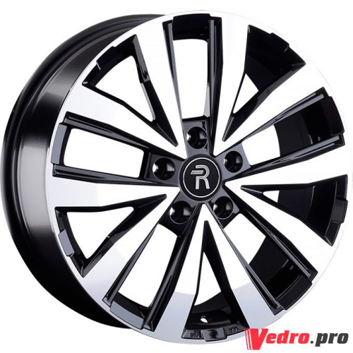 Колесный диск Replay VV202 7.5x18 5x120 ET45 DIA65.1 Чёрный глянцевый с полированной лицевой частью