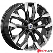 Колесный диск КиК Морейн (КС1046) 6.5x17 5x105 ET38 DIA56.6 алмаз чёрный