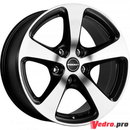 Колесный диск BORBET CC 7x16 5x115 ET40 DIA70.1 Schwarz Polished Matt