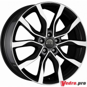 Колесный диск MAK Koln 9.5x21 5x114.3 ET48 DIA76 Чёрный глянцевый с полированной лицевой частью