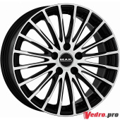 Колесный диск MAK Fatale 7.5x17 5x100 ET35 DIA72 Чёрный матовый с полированной лицевой частью