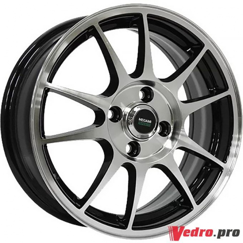 Колесный диск Megami MGM-5 6x15 4x98 ET35 DIA58.6 BKF