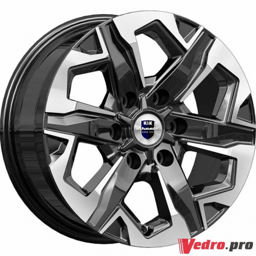 Колесный диск КиК Тейт (КС1050) 7.5x17 6x114.3 ET30 DIA66.1 алмаз чёрный