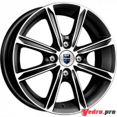 Колесный диск КиК Флэш (КС698) 5x14 4x98 ET35 DIA58.5 алмаз чёрный